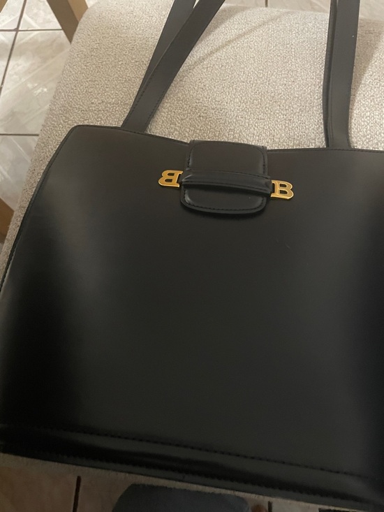 Bally Handbags - Bally Black Leather Shoulder Bag with Gold Hardware